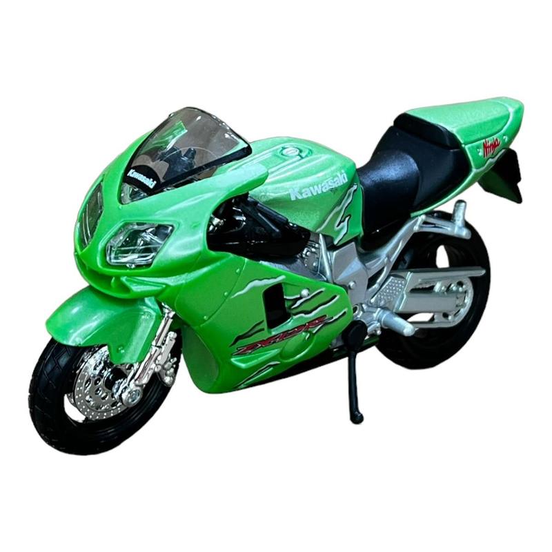 Miniatura Moto Kawasaki Ninja ZX12R Verde Maisto 1:18 - Miniaturas